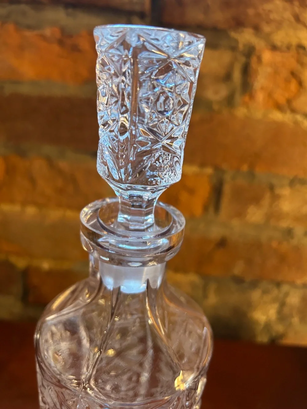 Vintage Beautiful Heavy Glass Decanter